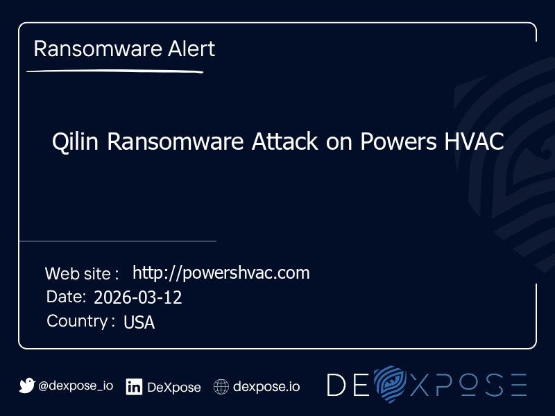 Qilin Ransomware Attack on Powers HVAC