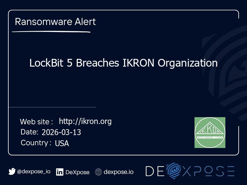 LockBit 5 Breaches IKRON Organization