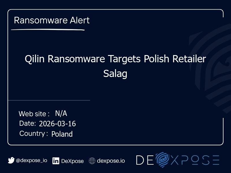 Qilin Ransomware Targets Polish Retailer Salag