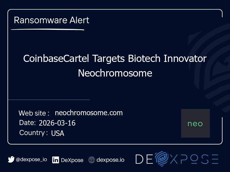CoinbaseCartel Targets Biotech Innovator Neochromosome