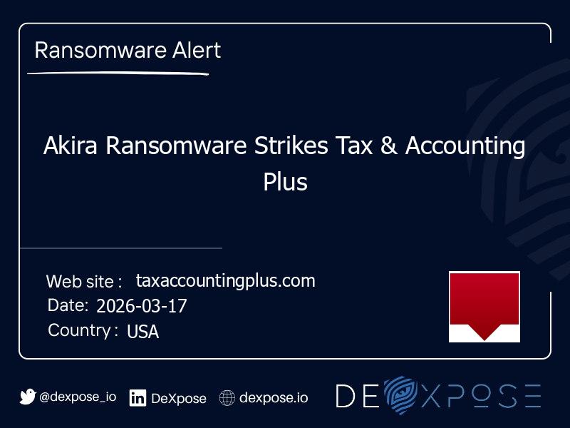 Akira Ransomware Strikes Tax & Accounting Plus