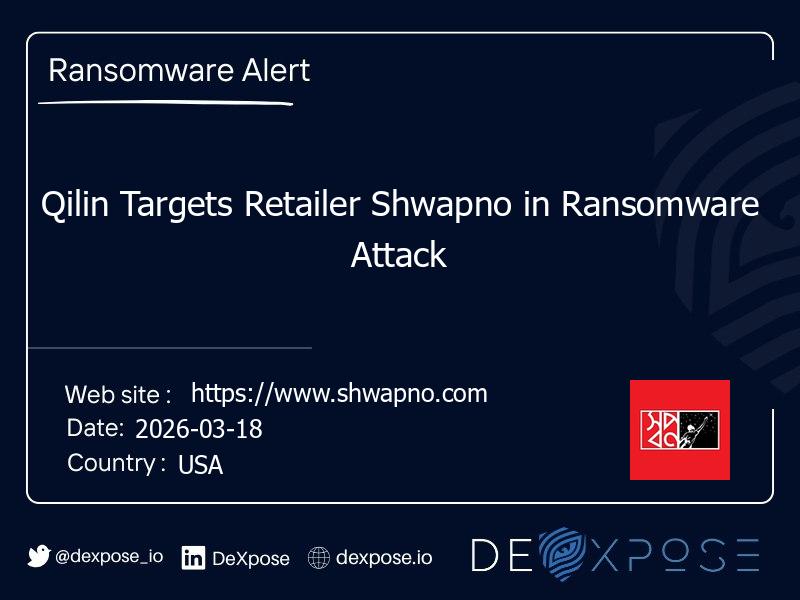 Qilin Targets Retailer Shwapno in Ransomware Attack