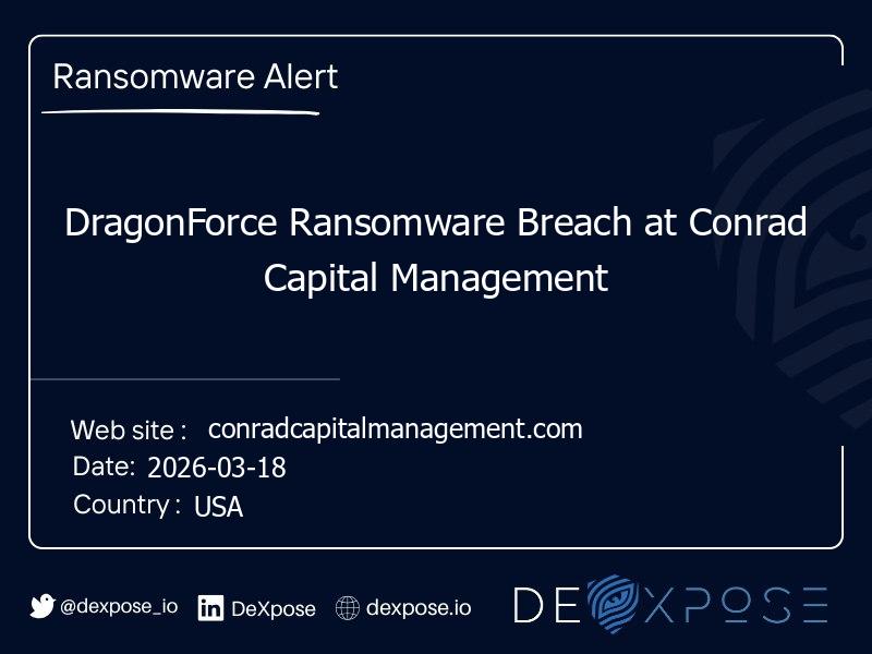 DragonForce Ransomware Breach at Conrad Capital Management