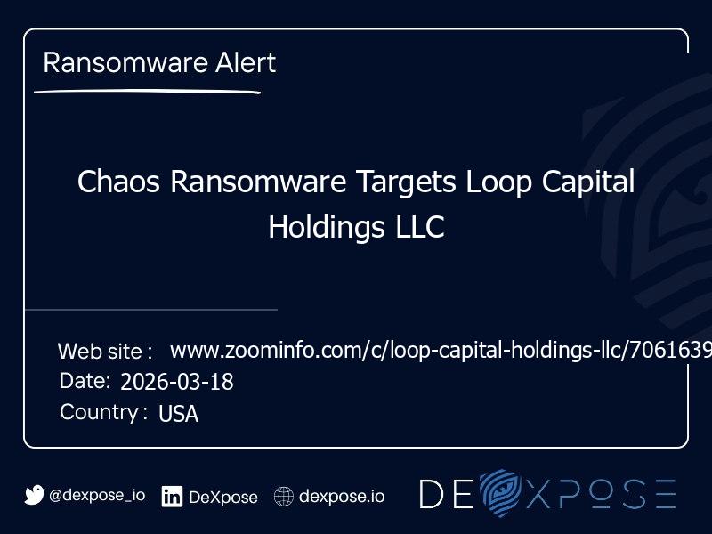 Chaos Ransomware Targets Loop Capital Holdings LLC