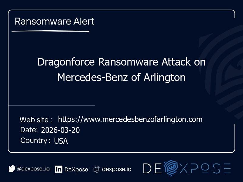 Dragonforce Ransomware Attack on Mercedes-Benz of Arlington