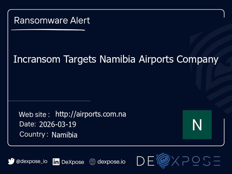 Incransom Targets Namibia Airports Company