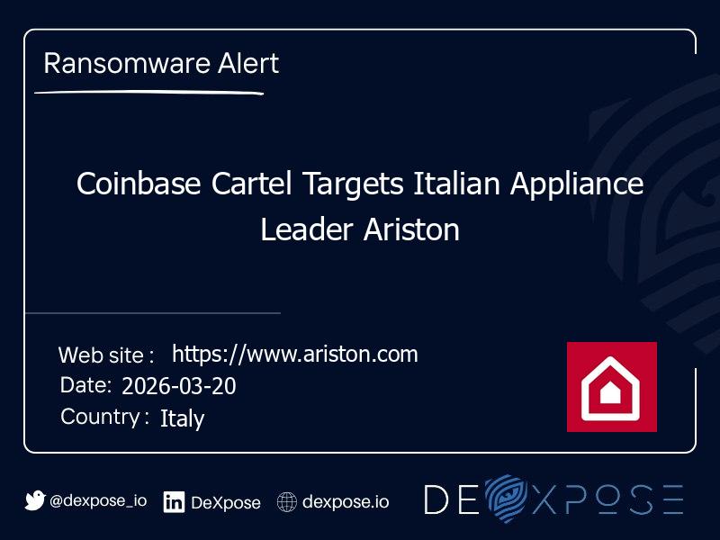 Coinbase Cartel Targets Italian Appliance Leader Ariston
