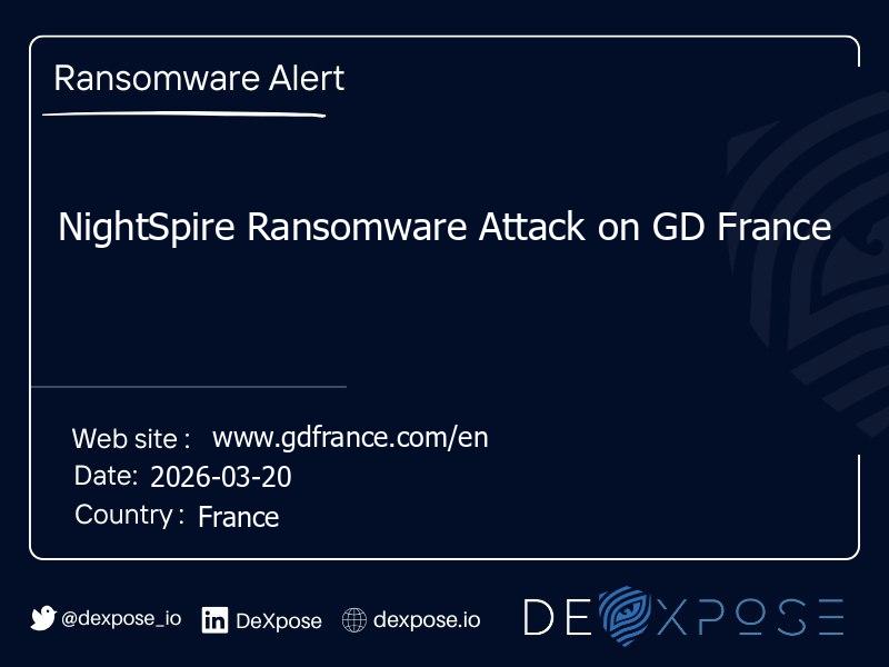 NightSpire Ransomware Attack on GD France