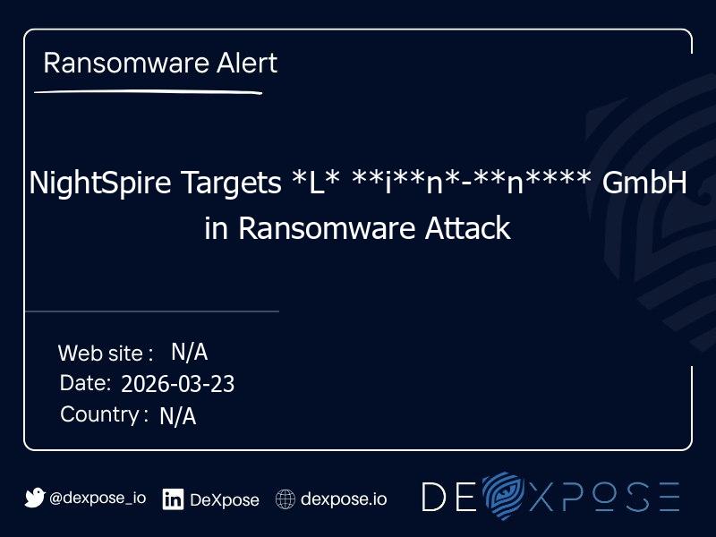 NightSpire Targets *L* **i**n*-**n**** GmbH in Ransomware Attack