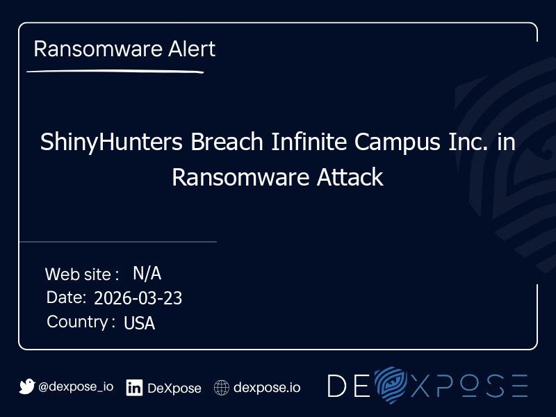 ShinyHunters Breach Infinite Campus Inc. in Ransomware Attack