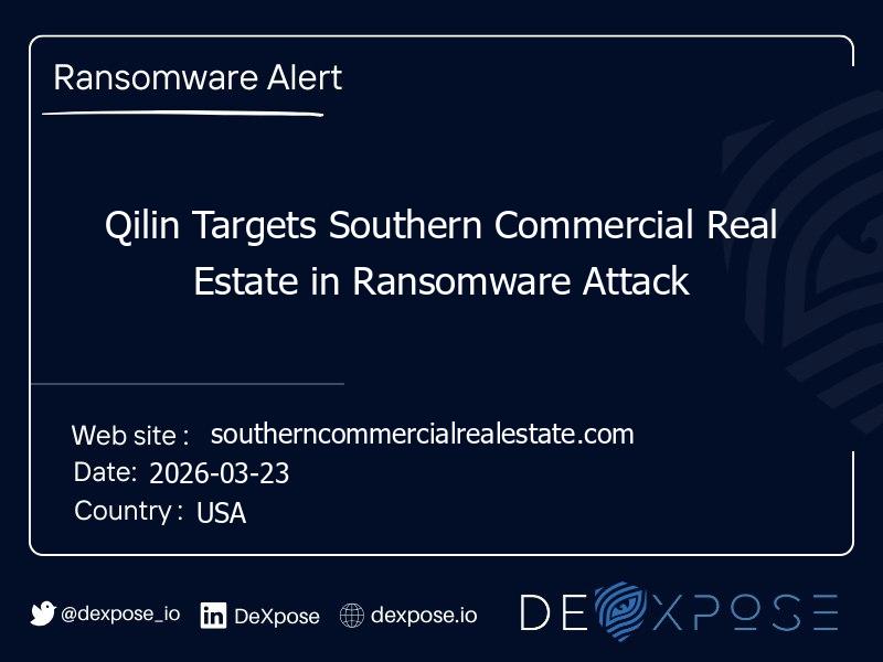 Qilin Targets Southern Commercial Real Estate in Ransomware Attack