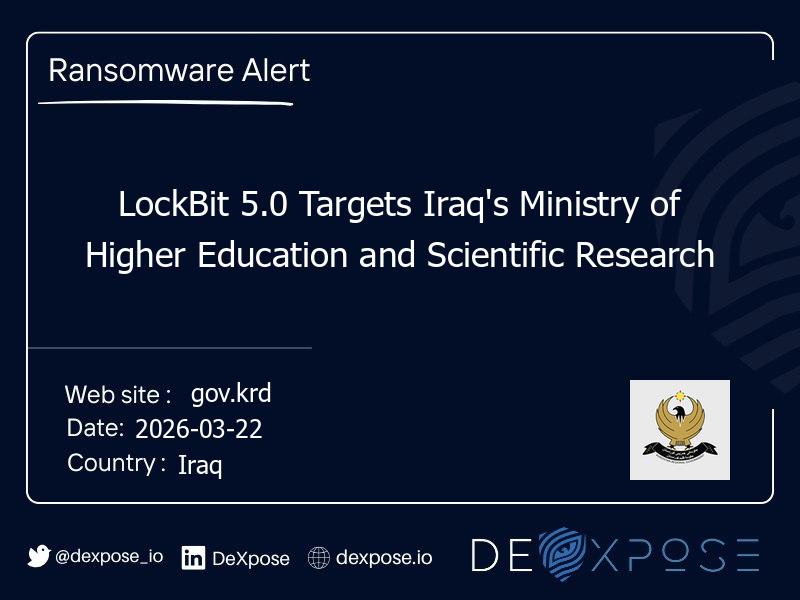 LockBit 5.0 Targets Iraq's Ministry of Higher Education and Scientific Research