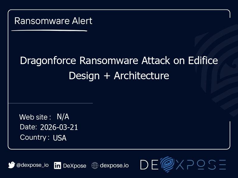 Dragonforce Ransomware Attack on Edifice Design + Architecture