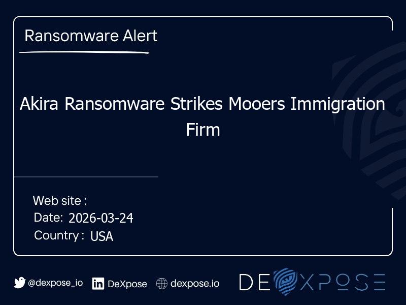 Akira Ransomware Strikes Mooers Immigration Firm