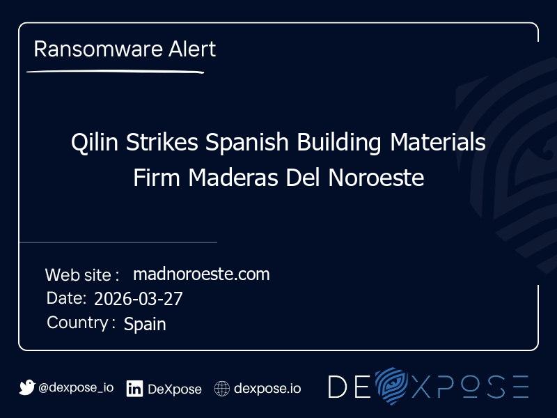 Qilin Strikes Spanish Building Materials Firm Maderas Del Noroeste