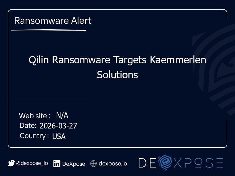Qilin Ransomware Targets Kaemmerlen Solutions