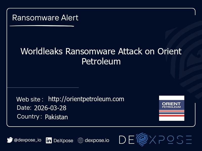 Worldleaks Ransomware Attack on Orient Petroleum