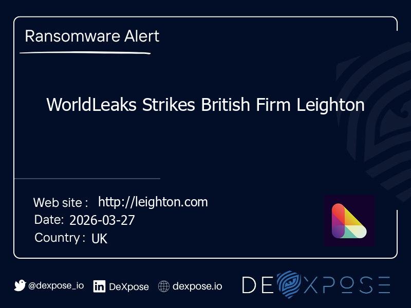 WorldLeaks Strikes British Firm Leighton