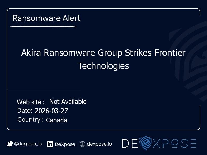 Akira Ransomware Group Strikes Frontier Technologies