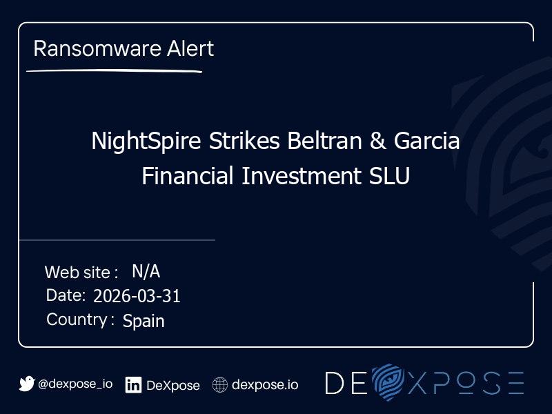 NightSpire Strikes Beltran & Garcia Financial Investment SLU