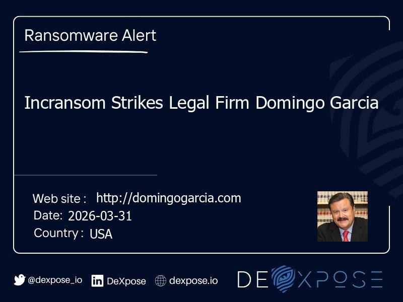 Incransom Strikes Legal Firm Domingo Garcia