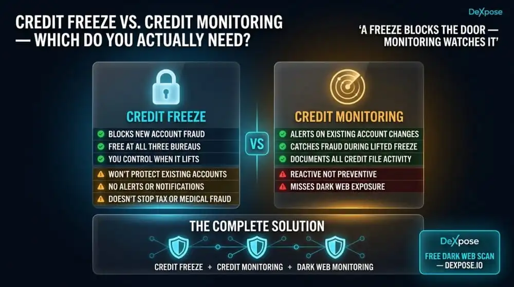 Credit Freeze vs. Credit Monitoring Which Do You Actually Need