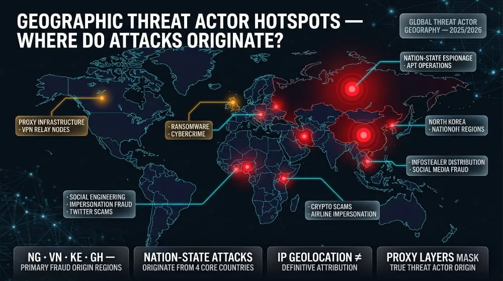 Geographic Threat Actor Hotspots