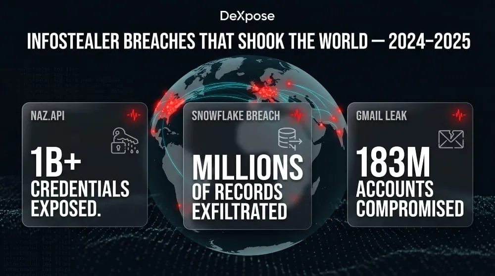 High-Profile Infostealer Breaches and Data Leaks