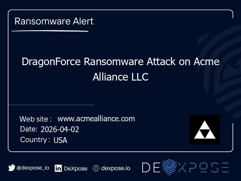 DragonForce Ransomware Attack on Acme Alliance LLC