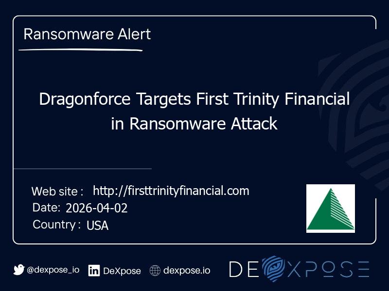 Dragonforce Targets First Trinity Financial in Ransomware Attack