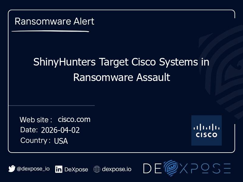 ShinyHunters Target Cisco Systems in Ransomware Assault