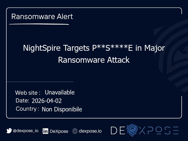 NightSpire Targets P**S****E in Major Ransomware Attack