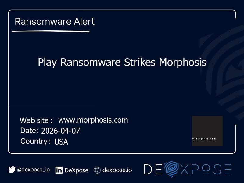 Play Ransomware Strikes Morphosis