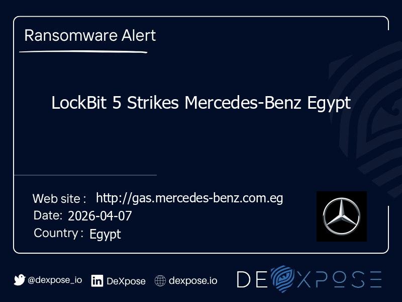 LockBit 5 Strikes Mercedes-Benz Egypt