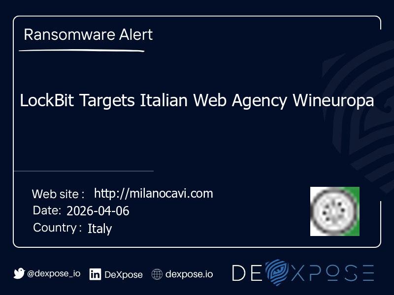LockBit Targets Italian Web Agency Wineuropa