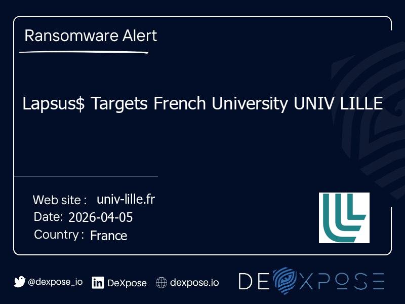 Lapsus$ Targets French University UNIV LILLE