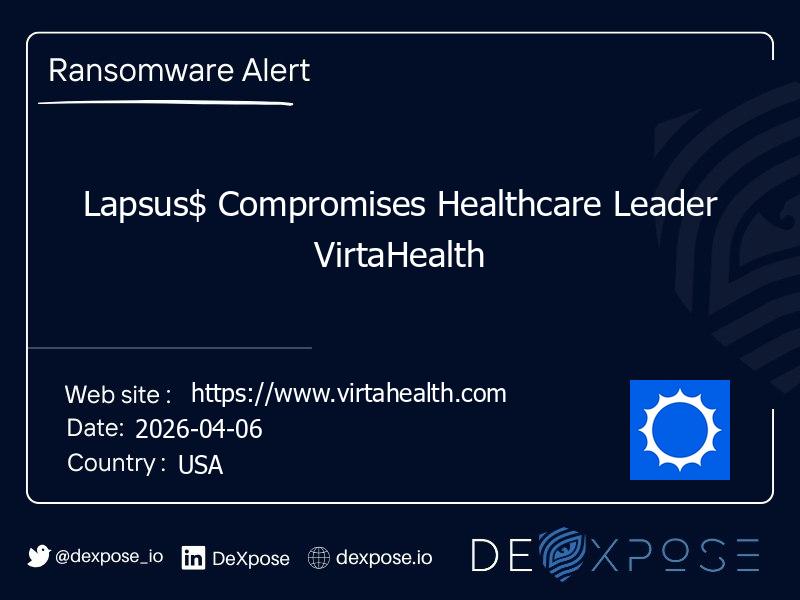 Lapsus$ Compromises Healthcare Leader VirtaHealth