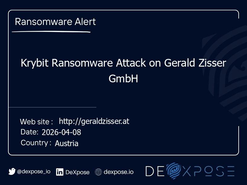 Krybit Ransomware Attack on Gerald Zisser GmbH