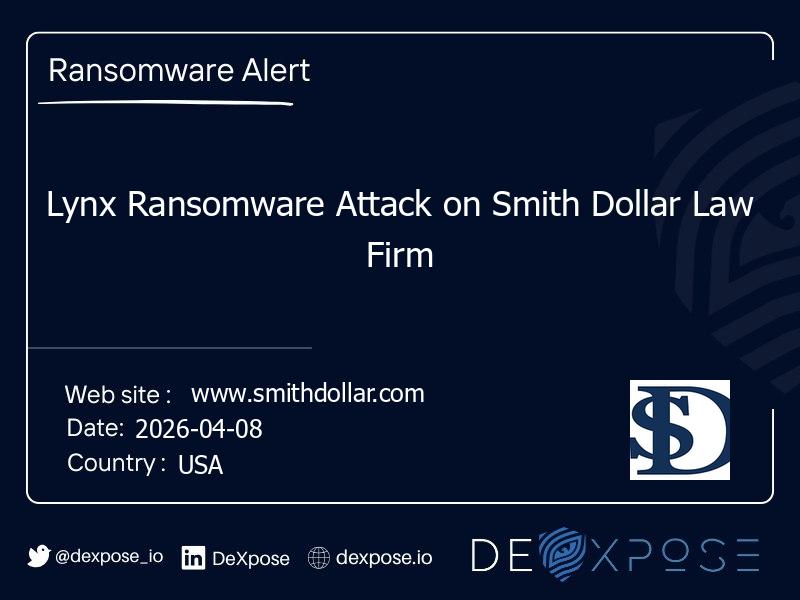 Lynx Ransomware Attack on Smith Dollar Law Firm