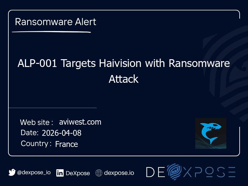ALP-001 Targets Haivision with Ransomware Attack