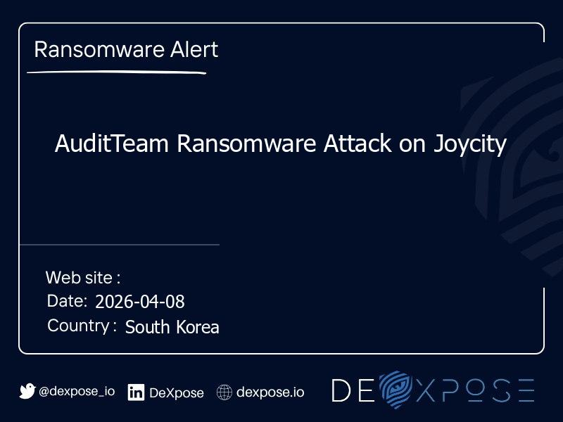 AuditTeam Ransomware Attack on Joycity