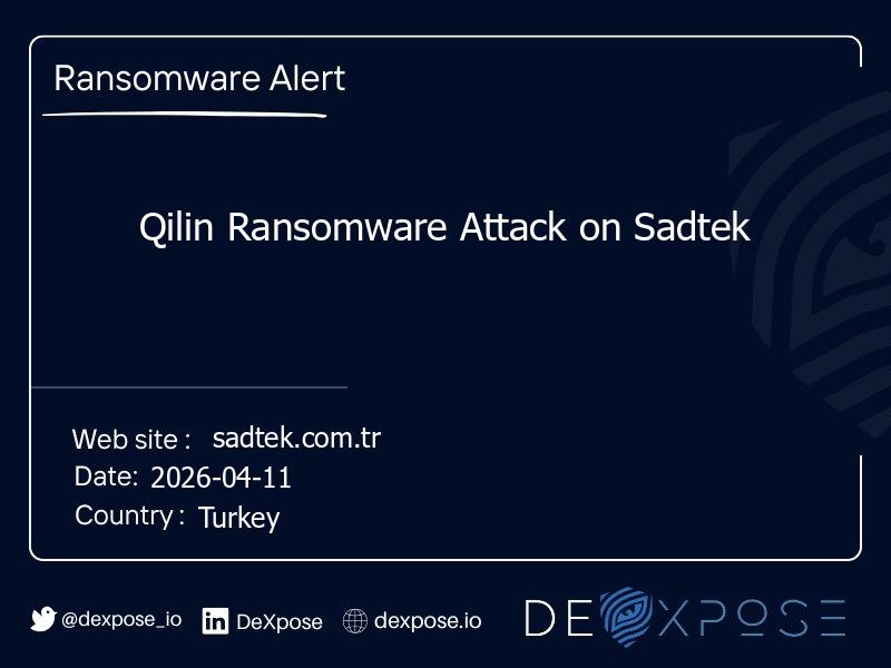 Qilin Ransomware Attack on Sadtek