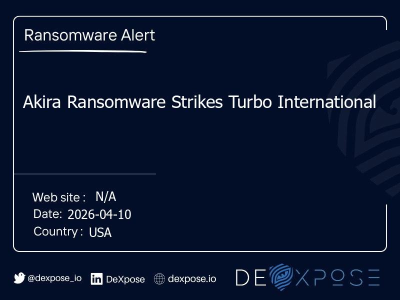Akira Ransomware Strikes Turbo International
