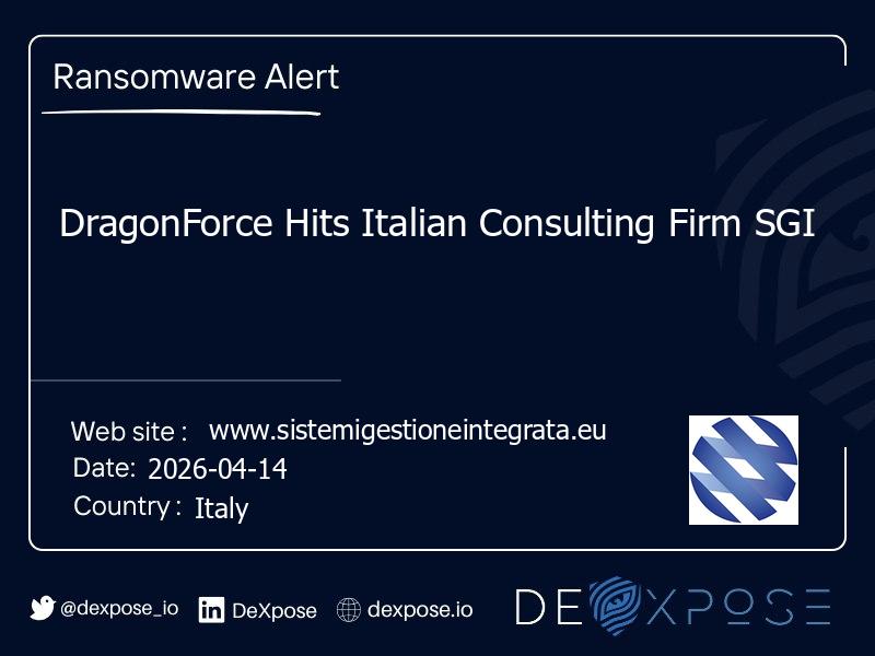 DragonForce Hits Italian Consulting Firm SGI