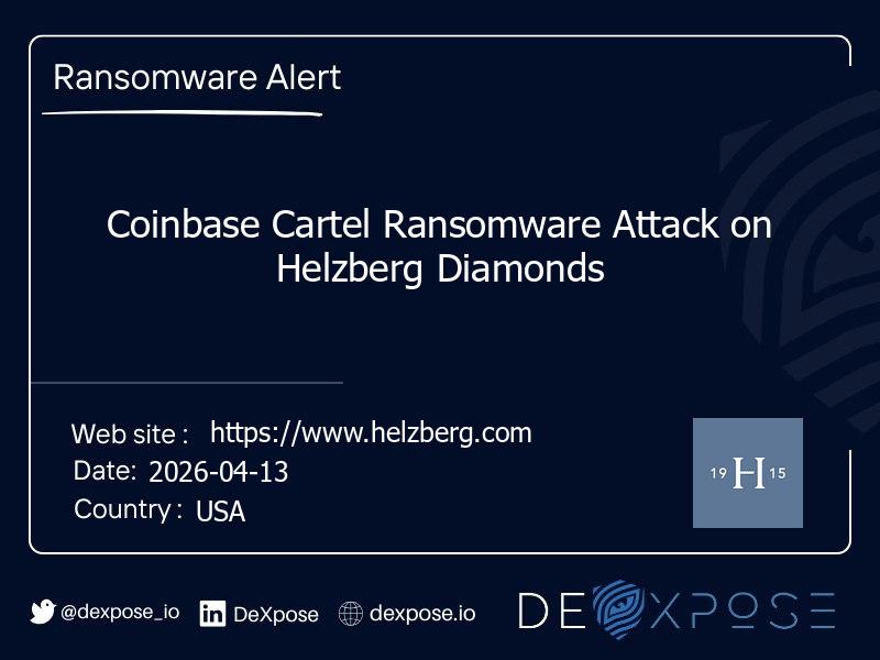 Coinbase Cartel Ransomware Attack on Helzberg Diamonds