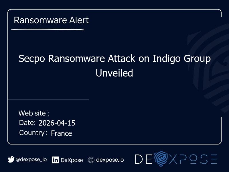 Secpo Ransomware Attack on Indigo Group Unveiled