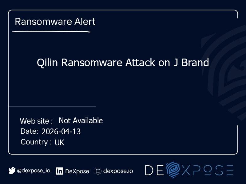 Qilin Ransomware Attack on J Brand