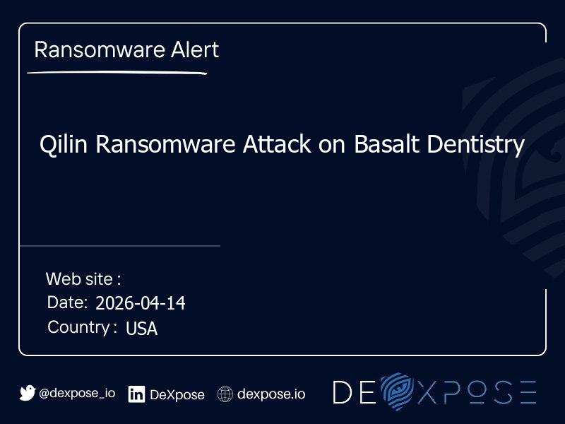 Qilin Ransomware Attack on Basalt Dentistry