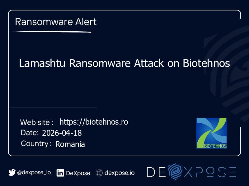 Lamashtu Ransomware Attack on Biotehnos