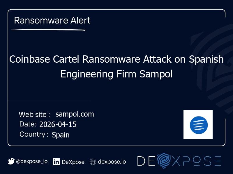 Coinbase Cartel Ransomware Attack on Spanish Engineering Firm Sampol